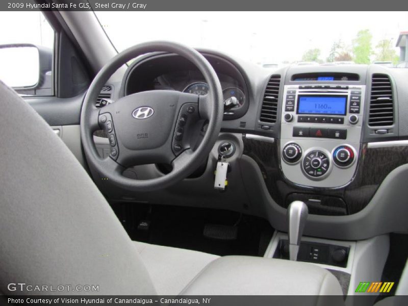 Steel Gray / Gray 2009 Hyundai Santa Fe GLS