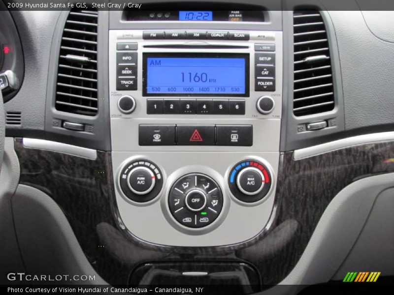 Steel Gray / Gray 2009 Hyundai Santa Fe GLS