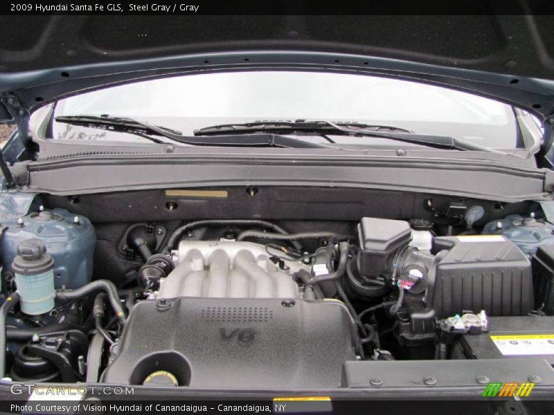 Steel Gray / Gray 2009 Hyundai Santa Fe GLS