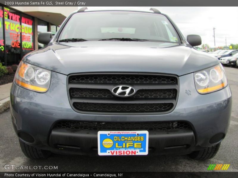 Steel Gray / Gray 2009 Hyundai Santa Fe GLS