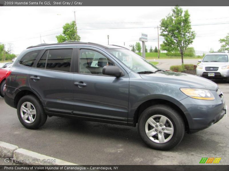 Steel Gray / Gray 2009 Hyundai Santa Fe GLS
