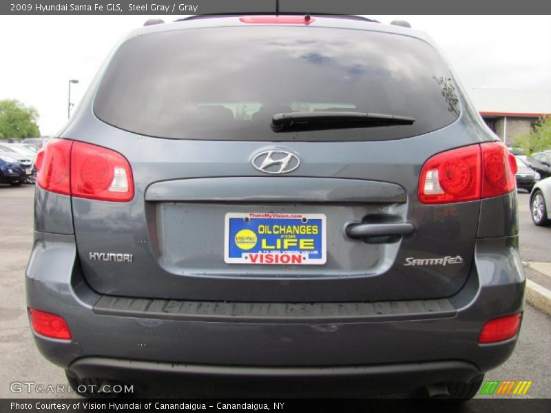 Steel Gray / Gray 2009 Hyundai Santa Fe GLS