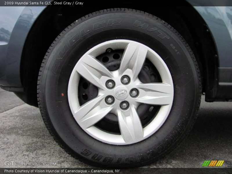 Steel Gray / Gray 2009 Hyundai Santa Fe GLS