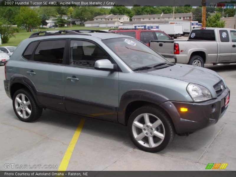 Alpine Frost Blue Metallic / Gray 2007 Hyundai Tucson SE 4WD