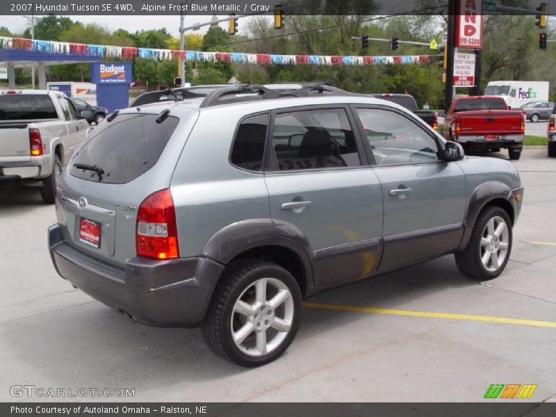 Alpine Frost Blue Metallic / Gray 2007 Hyundai Tucson SE 4WD