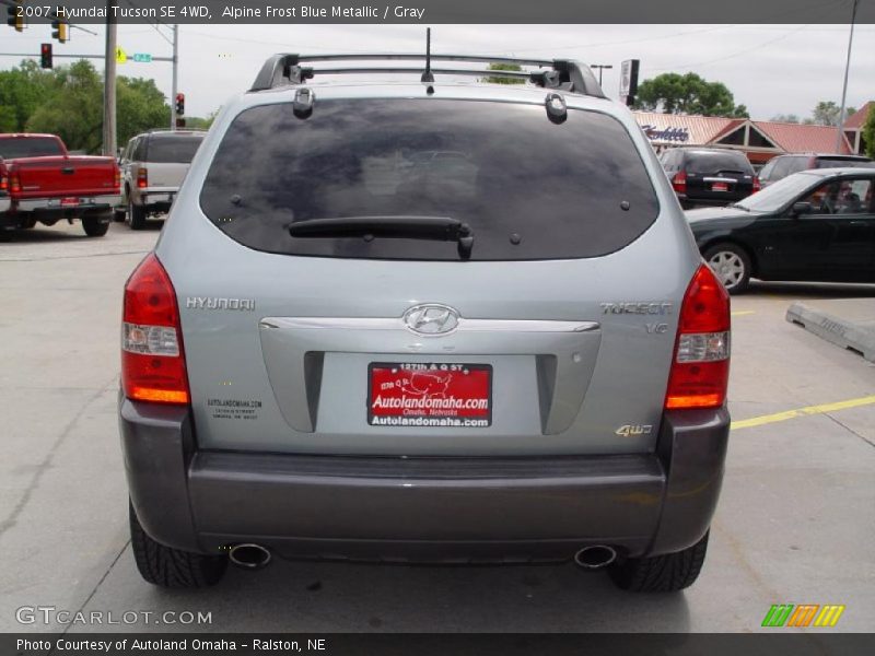 Alpine Frost Blue Metallic / Gray 2007 Hyundai Tucson SE 4WD