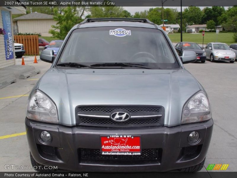 Alpine Frost Blue Metallic / Gray 2007 Hyundai Tucson SE 4WD