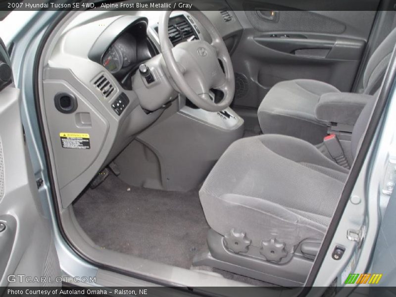 Alpine Frost Blue Metallic / Gray 2007 Hyundai Tucson SE 4WD