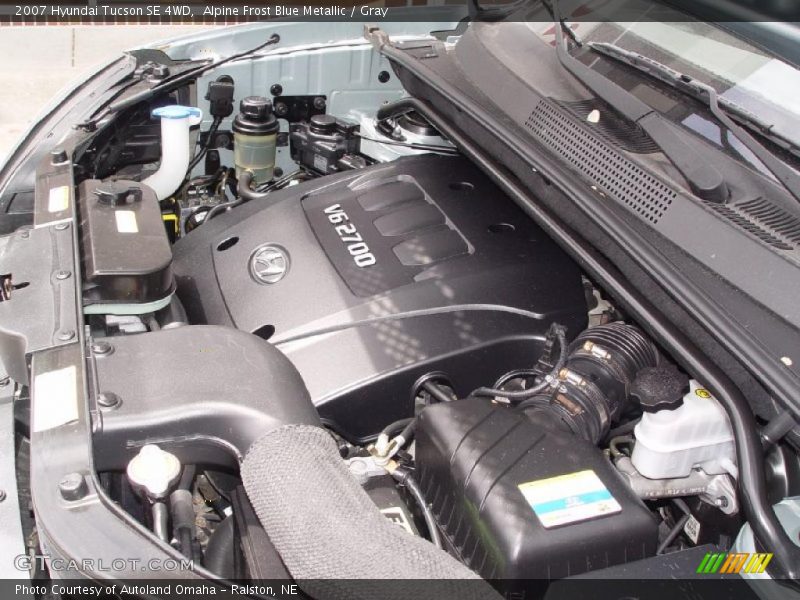 Alpine Frost Blue Metallic / Gray 2007 Hyundai Tucson SE 4WD