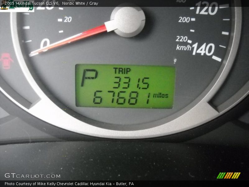 Nordic White / Gray 2005 Hyundai Tucson GLS V6
