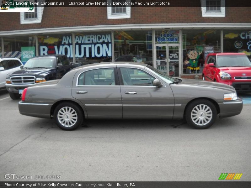 Charcoal Grey Metallic / Dark Stone/Medium Light Stone 2003 Lincoln Town Car Signature