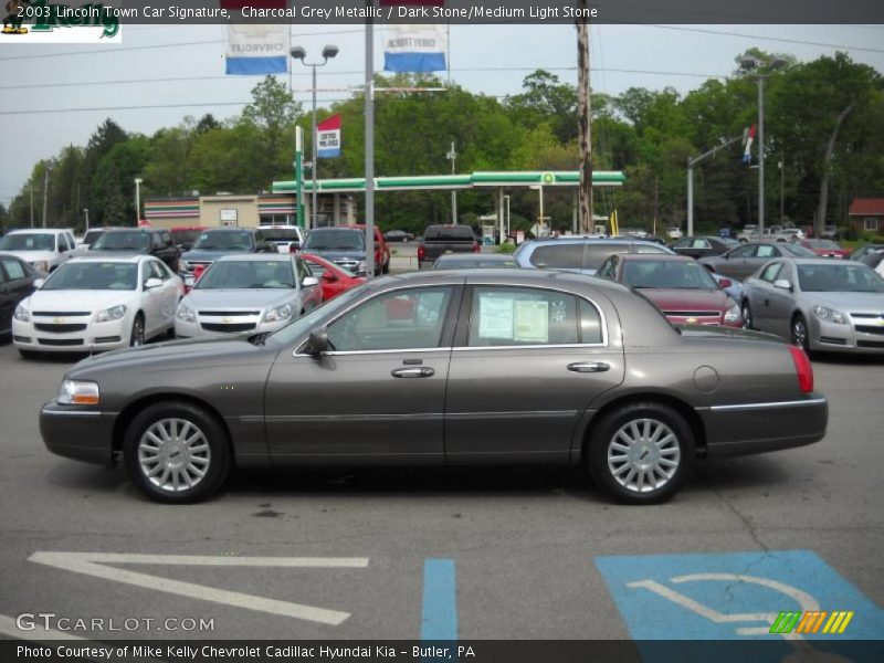 Charcoal Grey Metallic / Dark Stone/Medium Light Stone 2003 Lincoln Town Car Signature