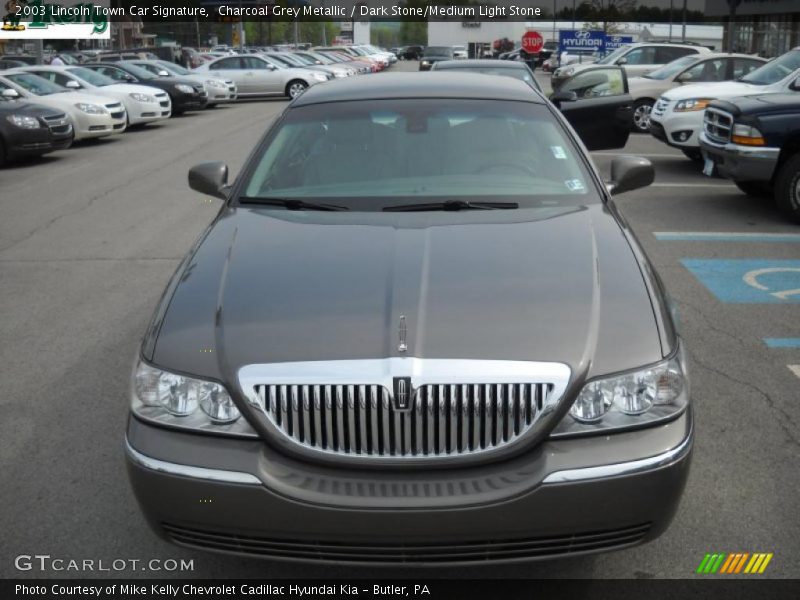 Charcoal Grey Metallic / Dark Stone/Medium Light Stone 2003 Lincoln Town Car Signature