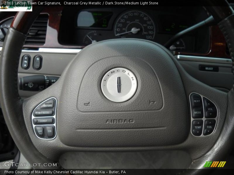 Charcoal Grey Metallic / Dark Stone/Medium Light Stone 2003 Lincoln Town Car Signature