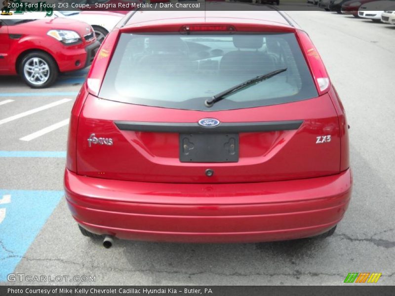 Sangria Red Metallic / Dark Charcoal 2004 Ford Focus ZX3 Coupe