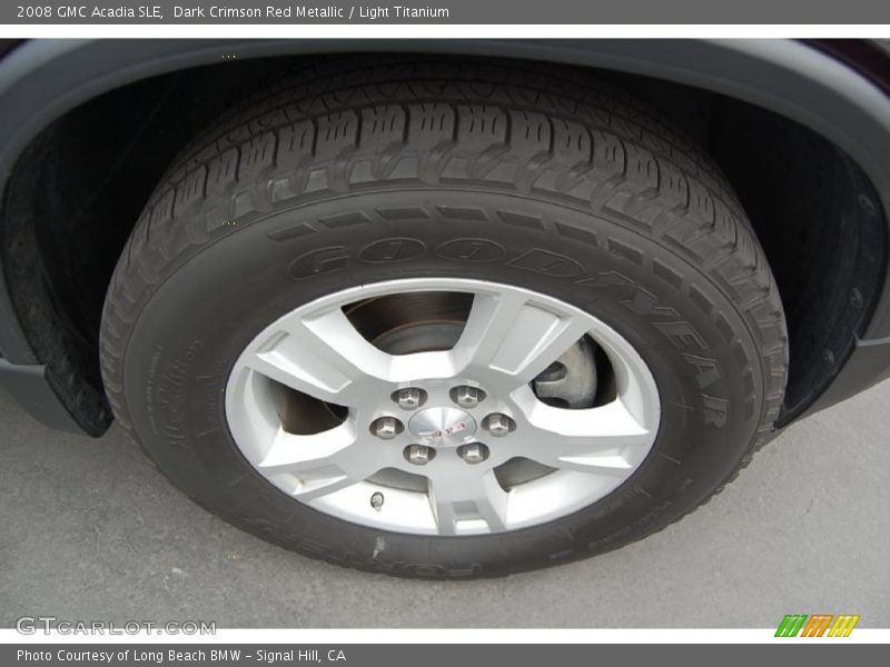 Dark Crimson Red Metallic / Light Titanium 2008 GMC Acadia SLE