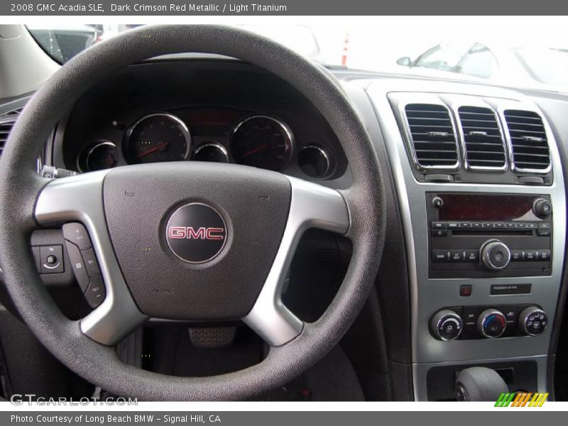 Dark Crimson Red Metallic / Light Titanium 2008 GMC Acadia SLE
