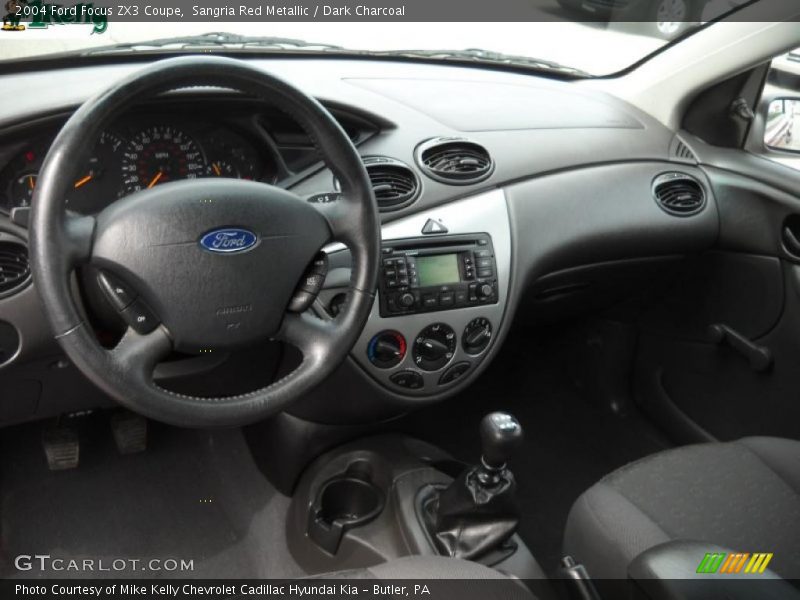 Sangria Red Metallic / Dark Charcoal 2004 Ford Focus ZX3 Coupe