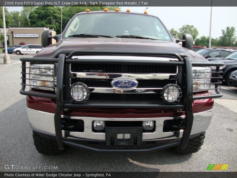 Dark Toreador Red Metallic / Tan 2006 Ford F350 Super Duty XLT Crew Cab 4x4