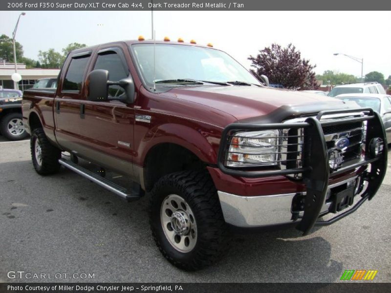 Dark Toreador Red Metallic / Tan 2006 Ford F350 Super Duty XLT Crew Cab 4x4