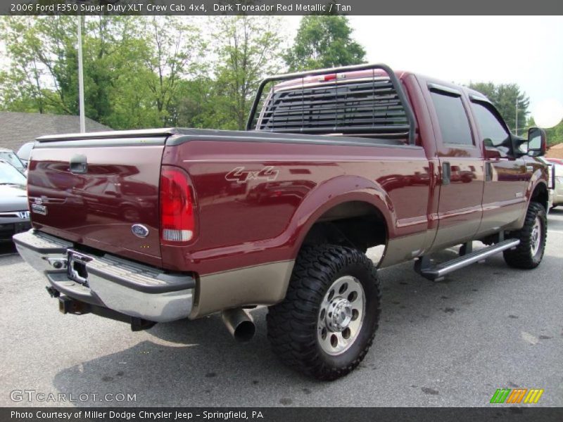 Dark Toreador Red Metallic / Tan 2006 Ford F350 Super Duty XLT Crew Cab 4x4