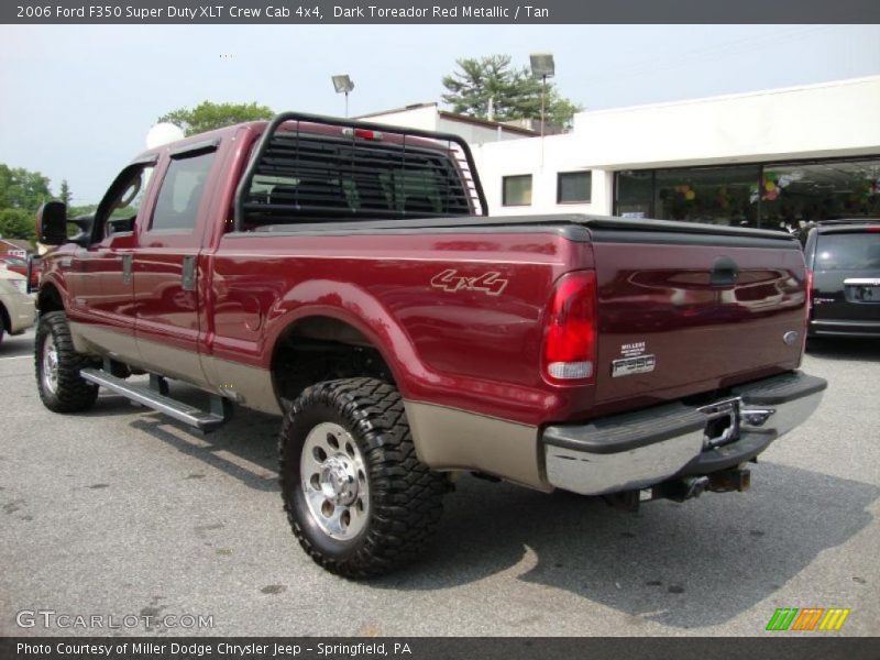 Dark Toreador Red Metallic / Tan 2006 Ford F350 Super Duty XLT Crew Cab 4x4