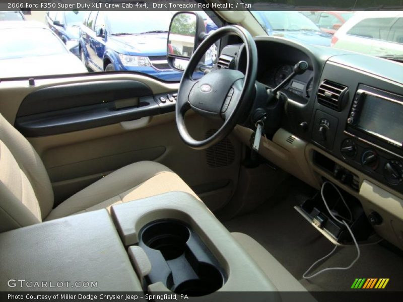 Dark Toreador Red Metallic / Tan 2006 Ford F350 Super Duty XLT Crew Cab 4x4