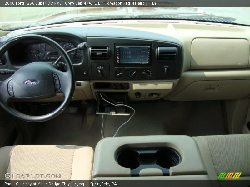 Dark Toreador Red Metallic / Tan 2006 Ford F350 Super Duty XLT Crew Cab 4x4
