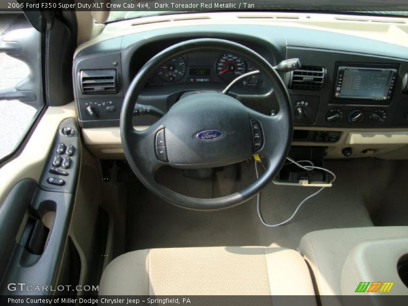 Dark Toreador Red Metallic / Tan 2006 Ford F350 Super Duty XLT Crew Cab 4x4
