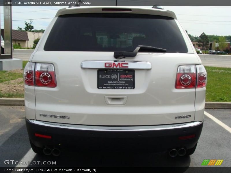 Summit White / Ebony 2008 GMC Acadia SLT AWD