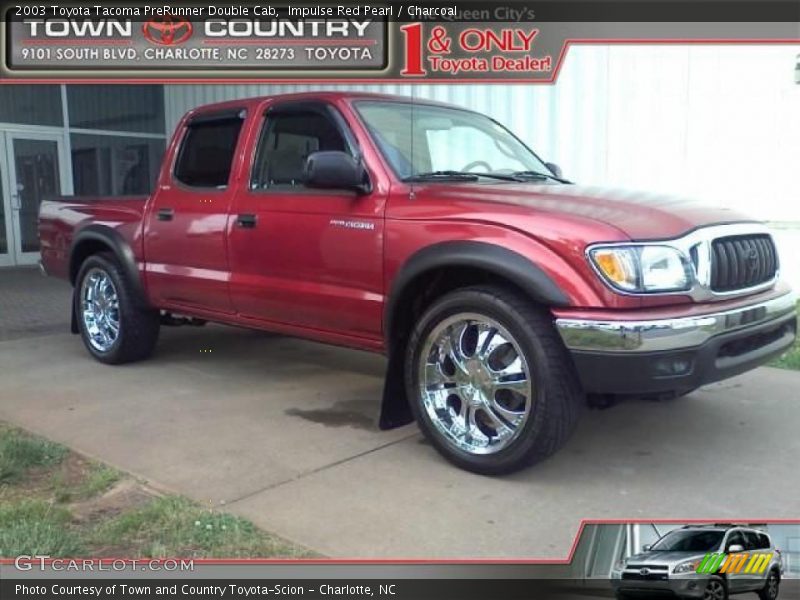 Impulse Red Pearl / Charcoal 2003 Toyota Tacoma PreRunner Double Cab