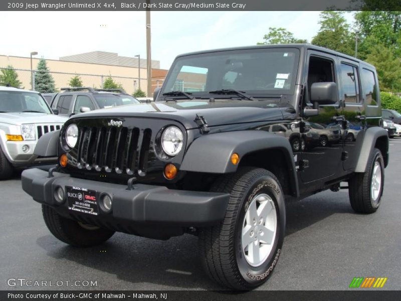 Black / Dark Slate Gray/Medium Slate Gray 2009 Jeep Wrangler Unlimited X 4x4