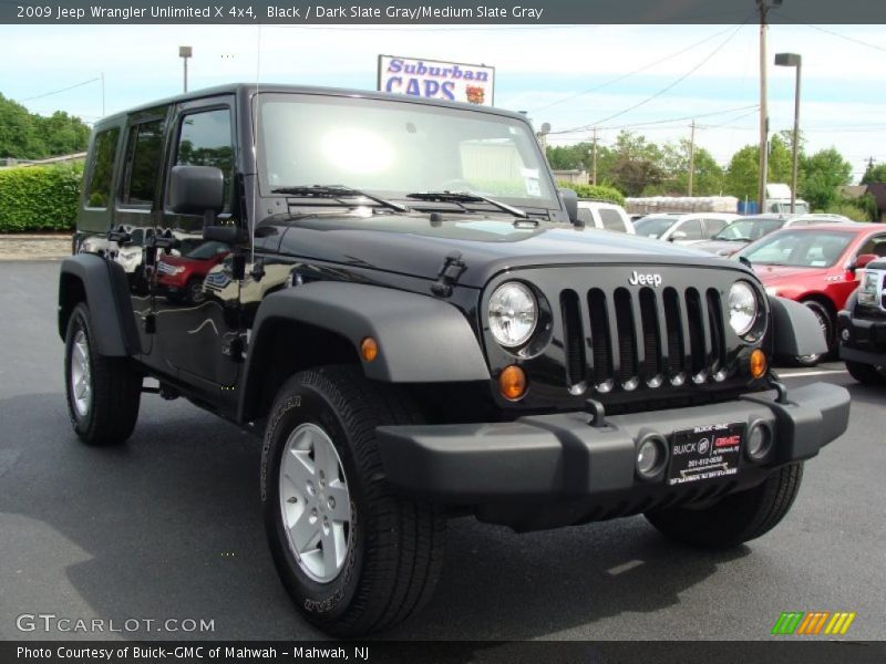 Black / Dark Slate Gray/Medium Slate Gray 2009 Jeep Wrangler Unlimited X 4x4