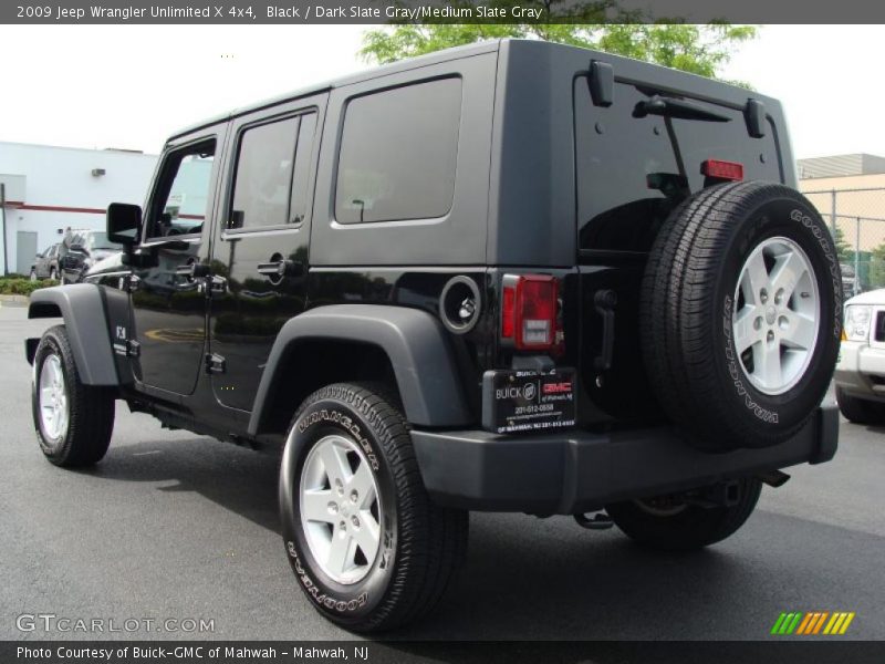 Black / Dark Slate Gray/Medium Slate Gray 2009 Jeep Wrangler Unlimited X 4x4
