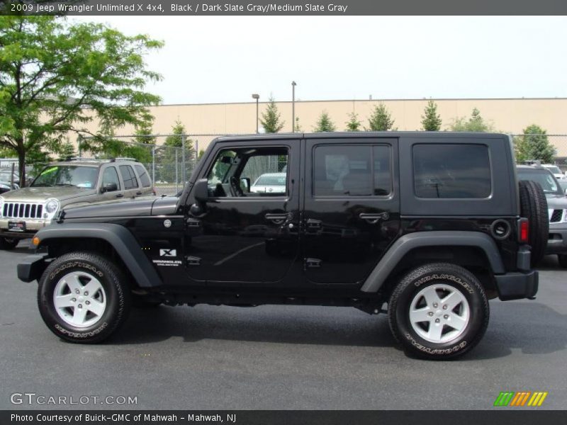 Black / Dark Slate Gray/Medium Slate Gray 2009 Jeep Wrangler Unlimited X 4x4