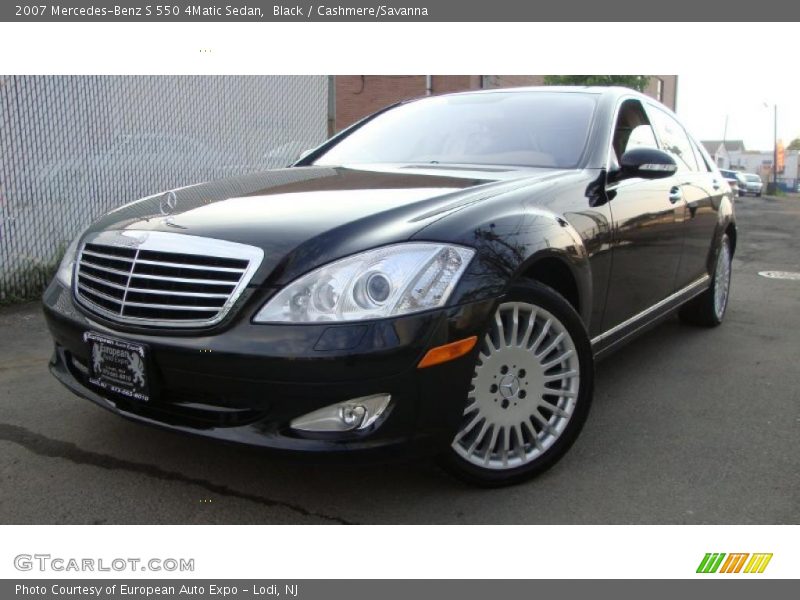 Black / Cashmere/Savanna 2007 Mercedes-Benz S 550 4Matic Sedan