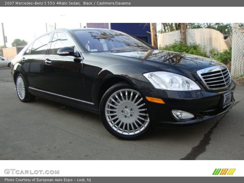 Black / Cashmere/Savanna 2007 Mercedes-Benz S 550 4Matic Sedan
