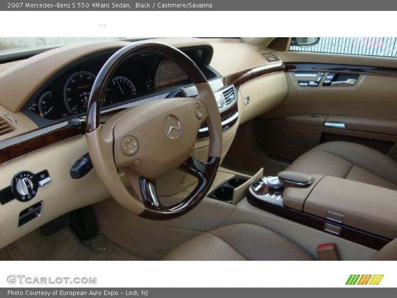 Black / Cashmere/Savanna 2007 Mercedes-Benz S 550 4Matic Sedan