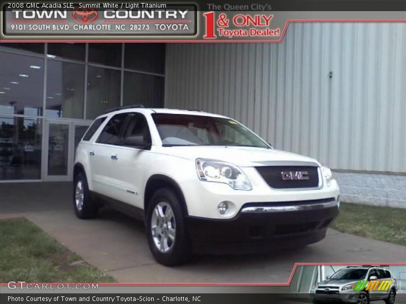 Summit White / Light Titanium 2008 GMC Acadia SLE