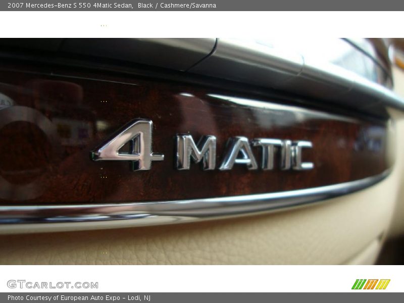 Black / Cashmere/Savanna 2007 Mercedes-Benz S 550 4Matic Sedan