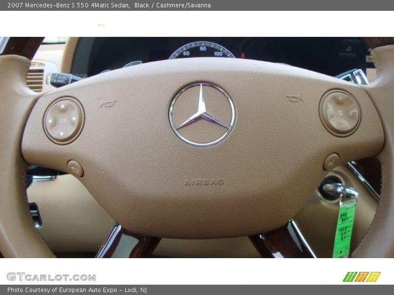 Black / Cashmere/Savanna 2007 Mercedes-Benz S 550 4Matic Sedan