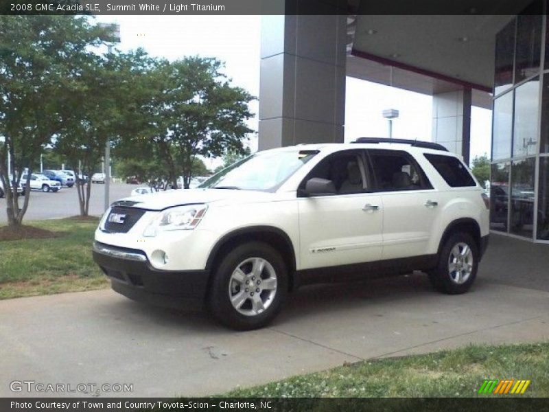 Summit White / Light Titanium 2008 GMC Acadia SLE