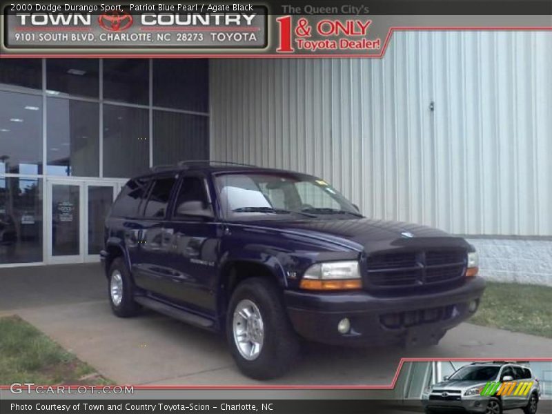 Patriot Blue Pearl / Agate Black 2000 Dodge Durango Sport