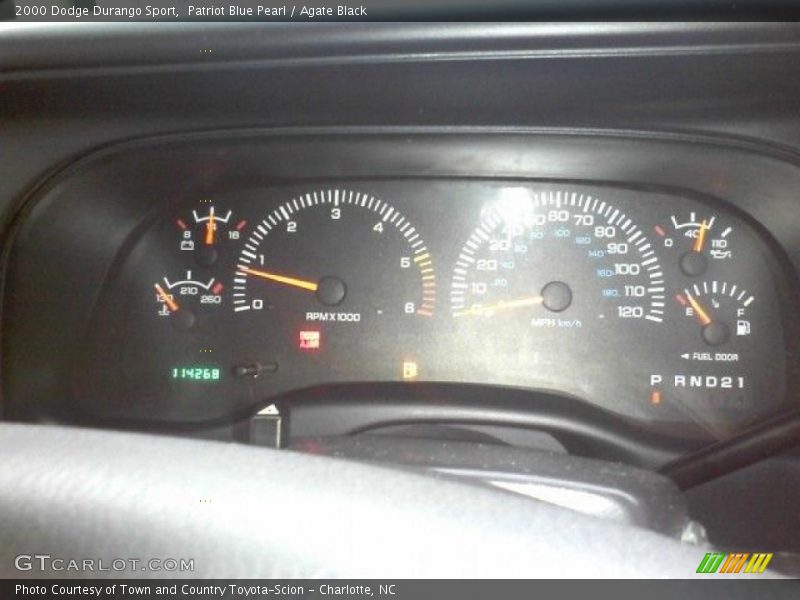 Patriot Blue Pearl / Agate Black 2000 Dodge Durango Sport