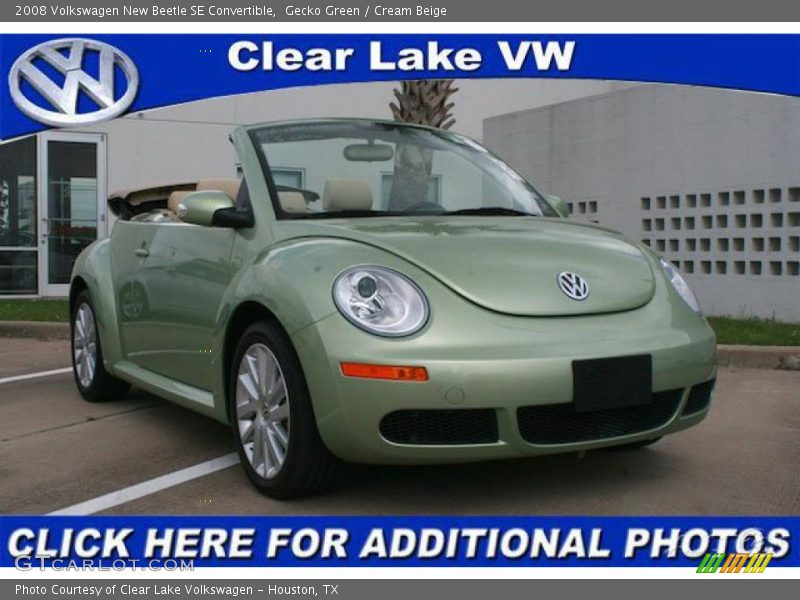 Gecko Green / Cream Beige 2008 Volkswagen New Beetle SE Convertible