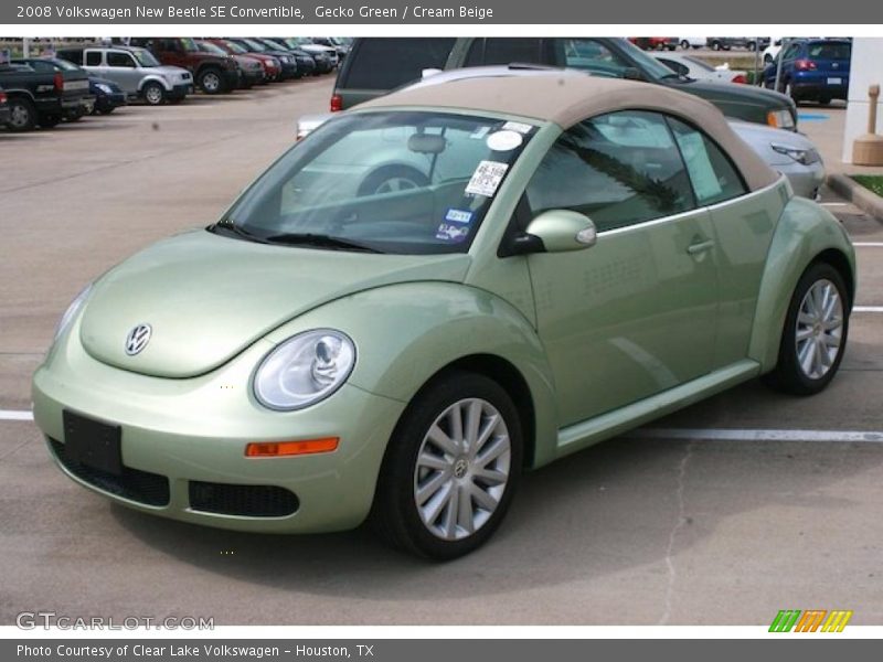 Gecko Green / Cream Beige 2008 Volkswagen New Beetle SE Convertible