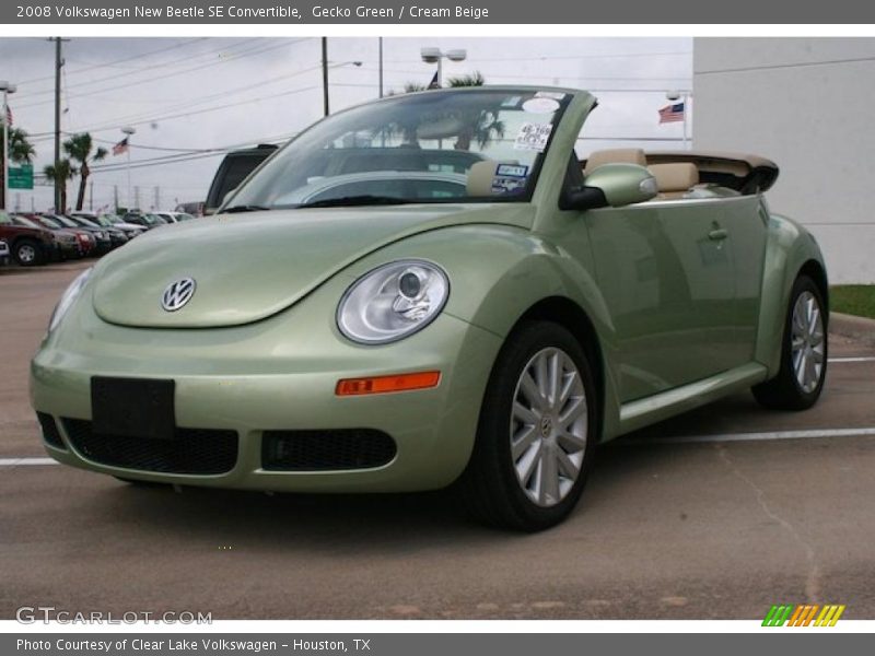 Gecko Green / Cream Beige 2008 Volkswagen New Beetle SE Convertible