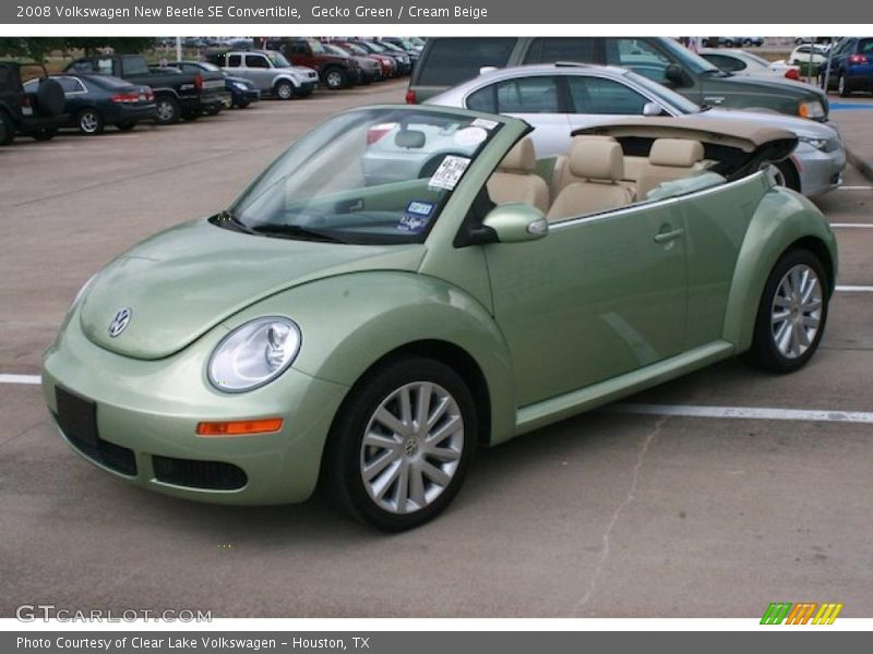 Gecko Green / Cream Beige 2008 Volkswagen New Beetle SE Convertible