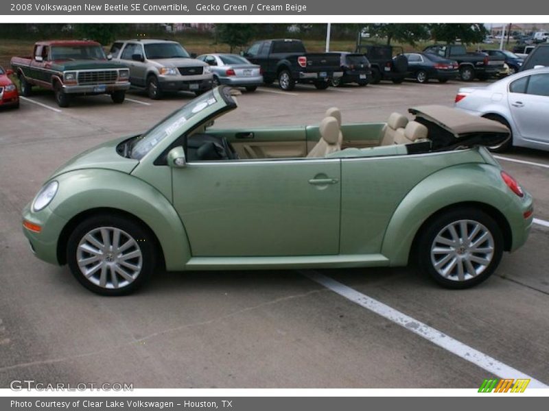 Gecko Green / Cream Beige 2008 Volkswagen New Beetle SE Convertible