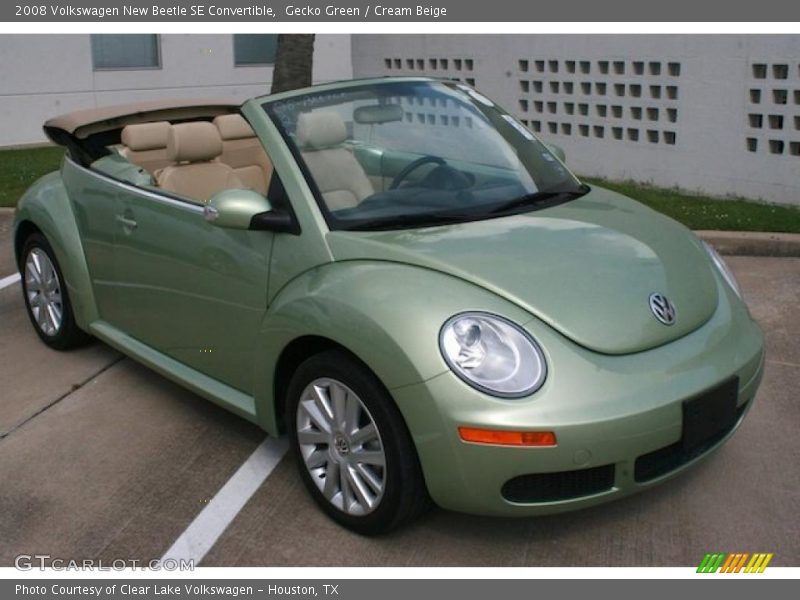 Gecko Green / Cream Beige 2008 Volkswagen New Beetle SE Convertible